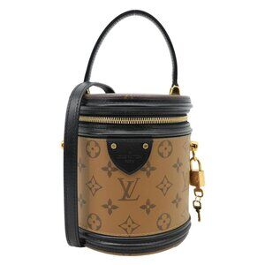 Louis Vuitton Cannes Reverse Monogram Canvas Shoulder Bag Brown